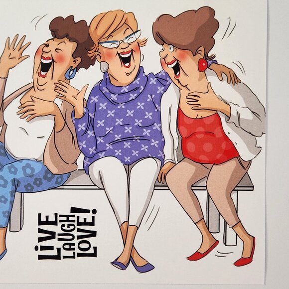 #104 Stamp Set Funny Ladies Friendship Laughter Happy - Picture 2 of 7